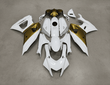 Yamaha R7 Fairings (2021-2025) White, Gold at KingsMotorcycleFairings.com