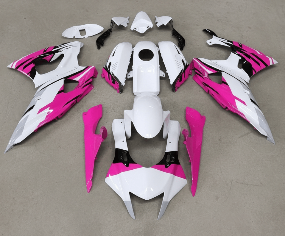 Yamaha R7 Fairings (2021-2025) White, Pink, Black from KingsMotorcycleFairings.com