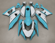 Yamaha R7 Fairings (2021-2025) White, Turquoise Blue from KingsMotorcycleFairings.com