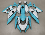 Yamaha R7 Fairings (2021-2025) White, Turquoise Blue from KingsMotorcycleFairings.com