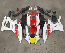 Yamaha R7 Fairings (2021-2025) White, Yellow, Red Stripe at KingsMotorcycleFairings.com