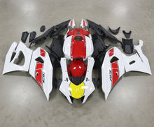 Yamaha R7 Fairings (2021-2025) White, Yellow, Red Stripe from KingsMotorcycleFairings.com