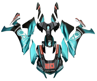 Yamaha YZF-R1 Fairing Kit (2020-2025) Matte Turquoise Blue, Matte Black, Petronas at KingsMotorcycleFairings.com