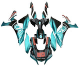 Yamaha YZF-R1 Fairing Kit (2020-2025) Matte Turquoise Blue, Matte Black, Petronas at KingsMotorcycleFairings.com