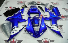 Yamaha YZF-R1 Fairings (2002-2003) Blue, White, Silver at KingsMotorcycleFairings.com
