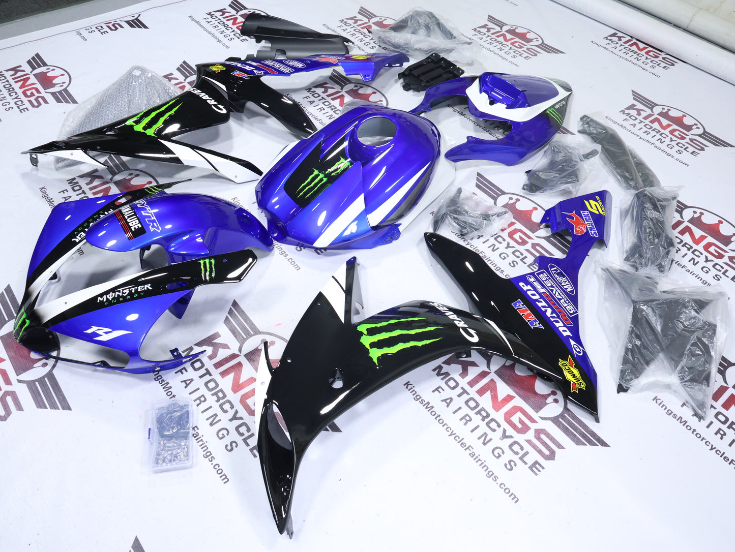 Yamaha YZF-R1 Fairings (2004-2006) Blue, Black, Green Monster from KingsMotorcycleFairings.com