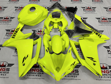 Yamaha YZF-R1 Fairings (2007-2008) Neon Yellow, Black from KingsMotorcycleFairings.com