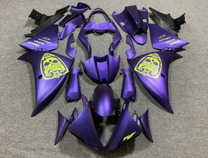 Yamaha YZF-R1 Fairings (2012-2014) Matte Purple, Neon Yellow from KingsMotorcycleFairings.com