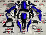 Yamaha YZF-R1 Fairings (2015-2019) Blue, White, Gray, Faux Carbon Fiber from KingsMotorcycleFairings.com