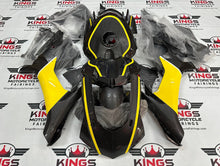 Yamaha YZF-R1 Fairings (2020-2025) Faux Carbon Fiber, Yellow, White at KingsMotorcycleFairings.com