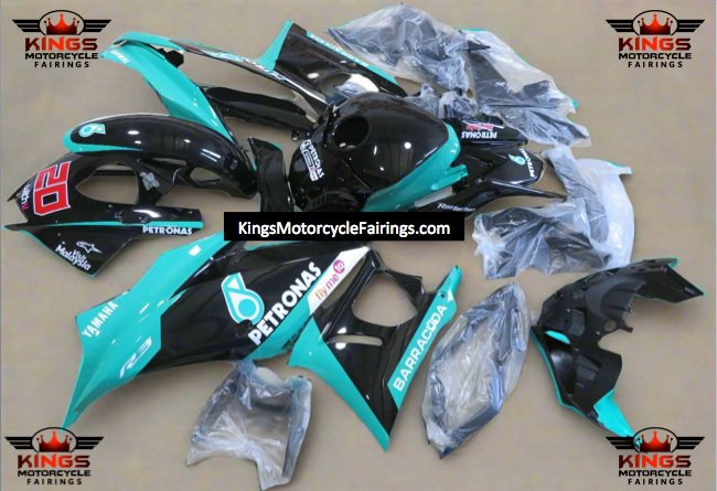 Yamaha YZF-R3 (2022-2024) Black, Turquoise Petronas Fairings at KingsMotorcycleFairings.com
