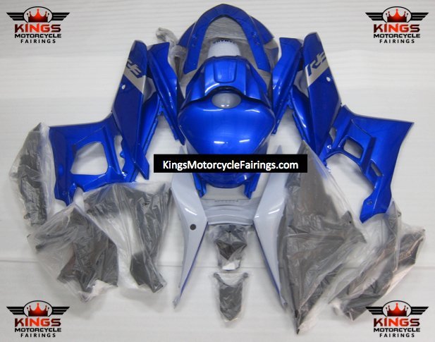 Yamaha YZF-R3 Fairing Kit (2019-2021) Blue, Silver at KingsMotorcycleFairings.com