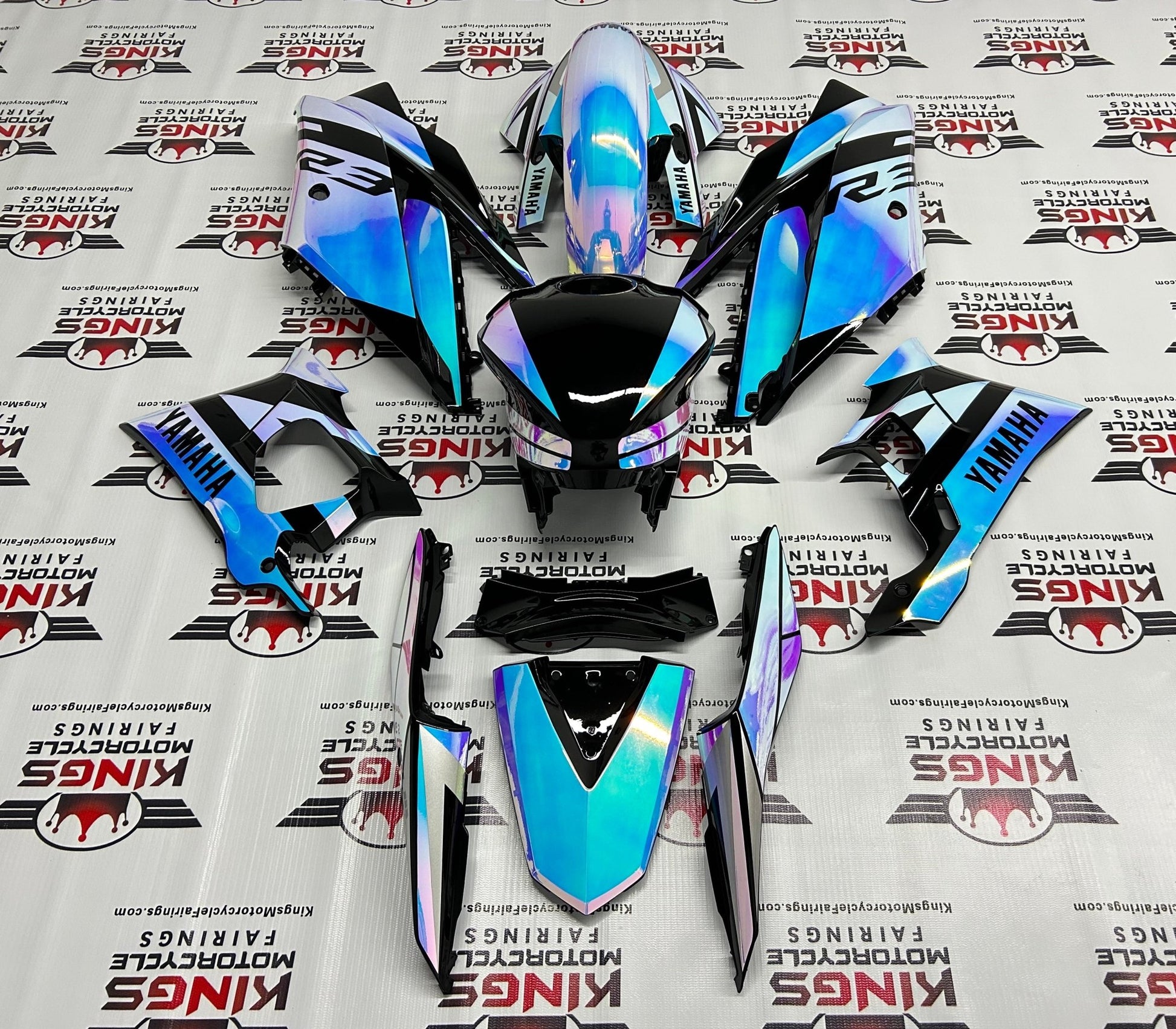 Yamaha YZF-R3 Fairing Kit (2019-2021) Chrome Chameleon at KingsMotorcycleFairings.com