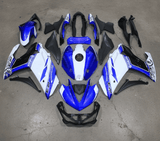 Yamaha YZF-R3 Fairings (2015-2018) Blue, White Pinstripe at KingsMotorcycleFairings.com