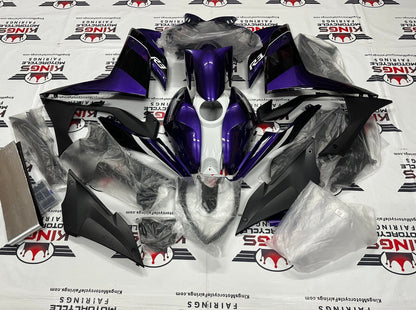 Yamaha YZF-R3 (2015-2018) Dark Purple & Black Fairings at KingsMotorcycleFairings.com