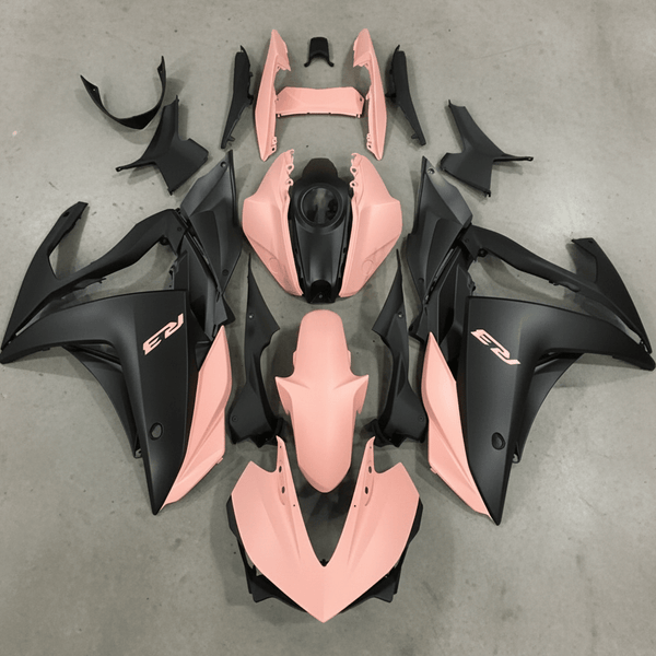 Yamaha YZF-R3 Fairings (2015-2018) Matte Black, Matte Pink at KingsMotorcycleFairings.com