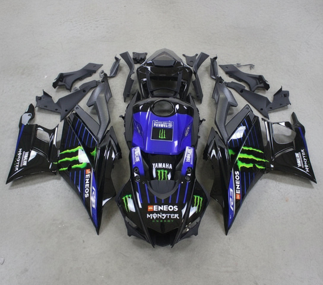 Yamaha YZF-R3 Fairings (2019-2021) Black, Blue, Monster at KingsMotorcycleFairings.com
