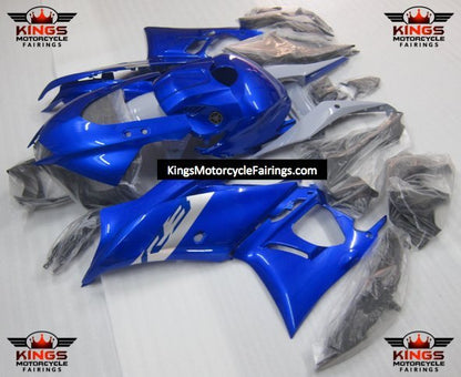 Yamaha YZF-R3 Fairings (2019-2021) Blue, Silver at KingsMotorcycleFairings.com