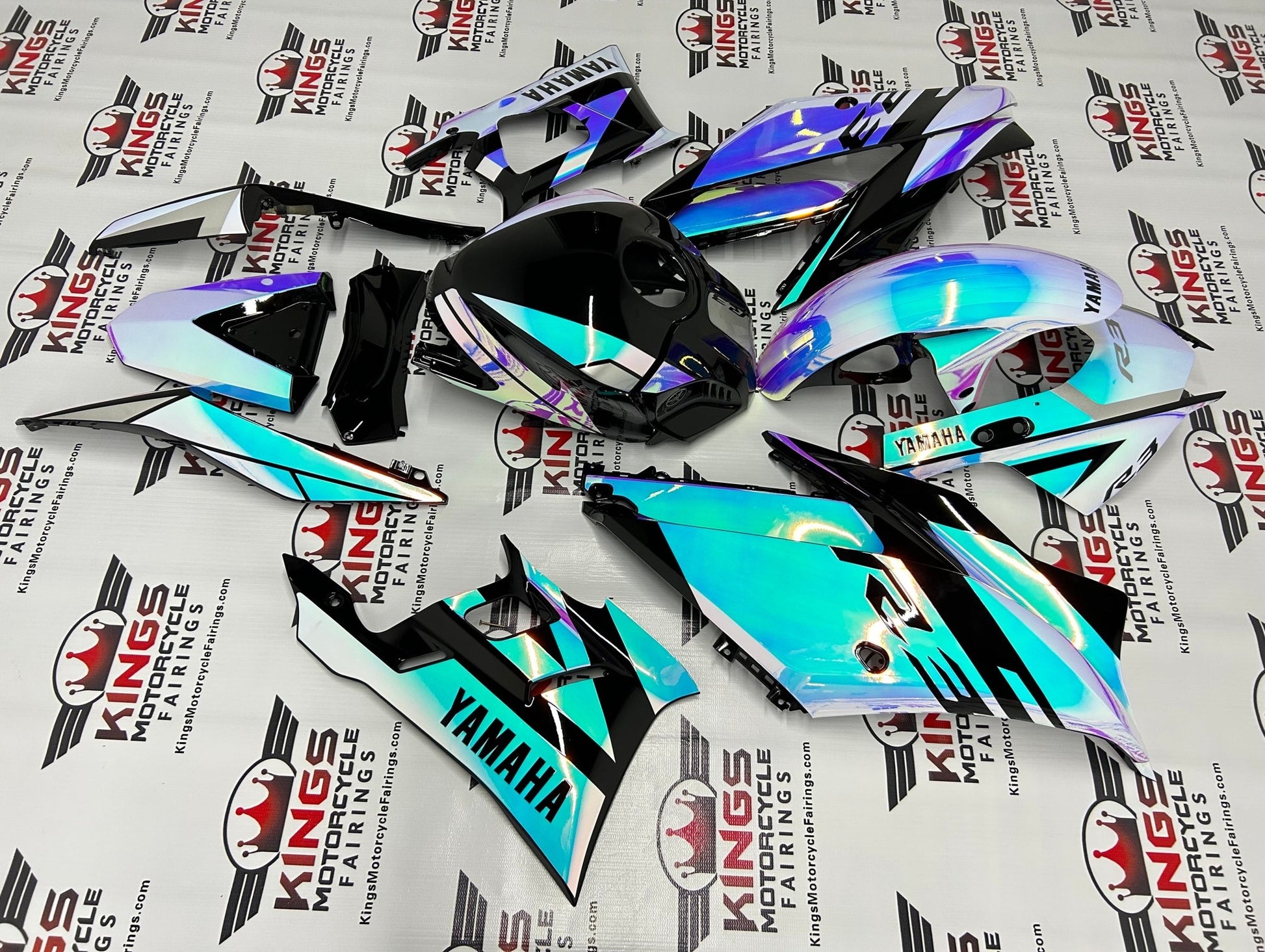 Yamaha YZF-R3 Fairings (2019-2021) Chrome Chameleon at KingsMotorcycleFairings.com
