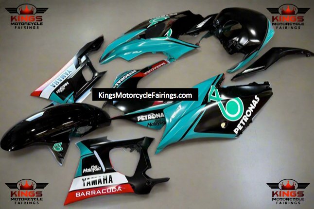 Yamaha YZF-R3 Fairings (2019-2021) Matte Black, Turquoise, Gloss Black Petronas at KingsMotorcycleFairings.com