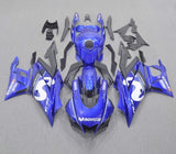 Yamaha YZF-R3 Fairings (2022-2024) Blue, White, Movistar at KingsMotorcycleFairings.com