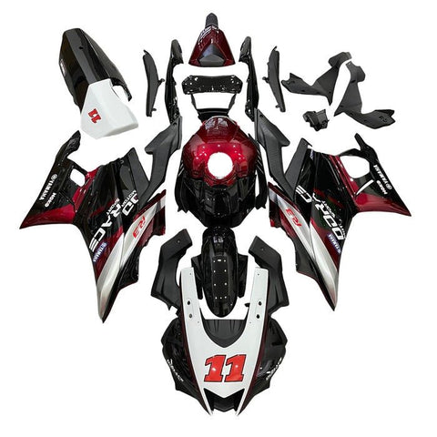 Yamaha YZF-R3 Fairings (2022-2024) Dark Red, Silver, Black at KingsMotorcycleFairings.com