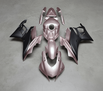 Yamaha YZF-R3 Fairings (2022-2024) Light Pink, Matte Black at KingsMotorcycleFairings.com
