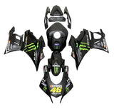 Yamaha YZF-R3 Fairings (2022-2024) Matte Black Monster at KingsMotorcycleFairings.com