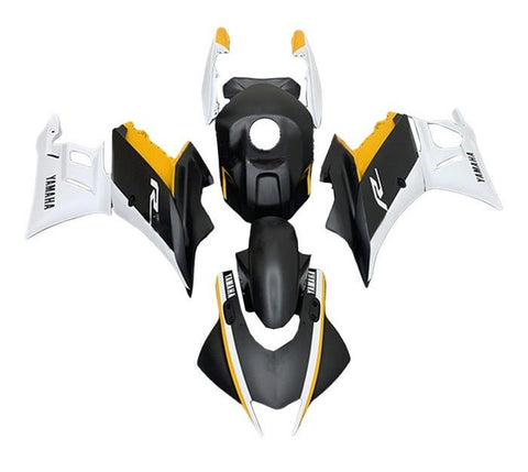 Yamaha YZF-R3 Fairings (2022-2024) Matte Black, White, Yellow at KingsMotorcycleFairings.com