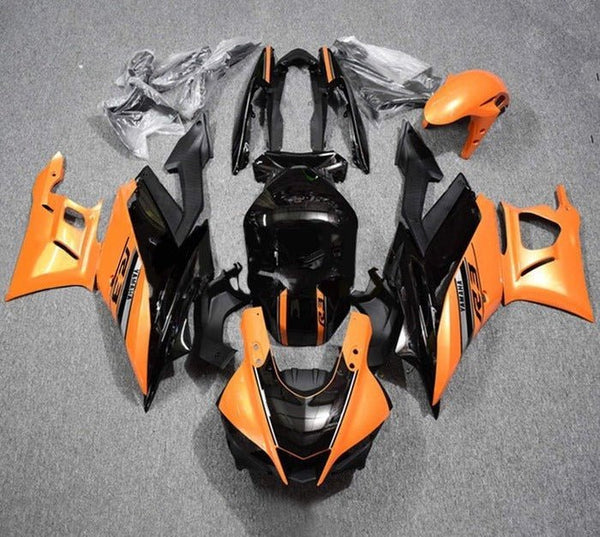 Yamaha YZF-R3 Fairings (2022-2024) Orange, Black at KingsMotorcycleFairings.com