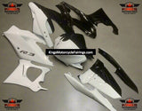 Yamaha YZF-R3 Fairings (2022-2024) White, Black Split at KingsMotorcycleFairings.com