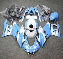Yamaha YZF-R3 Fairings (2022-2024) White, Light Blue at KingsMotorcycleFairings.com