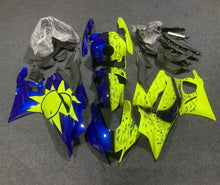 Yamaha YZF-R3 Fairings (2022-2024) Yellow Sun, Blue Moon at KingsMotorcycleFairings.com