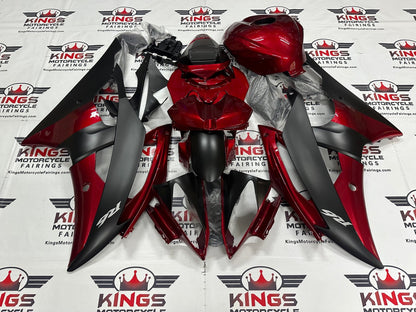 Yamaha YZF-R6 (2008-2016) Red, Matte Black Fairings at KingsMotorcycleFairings.com
