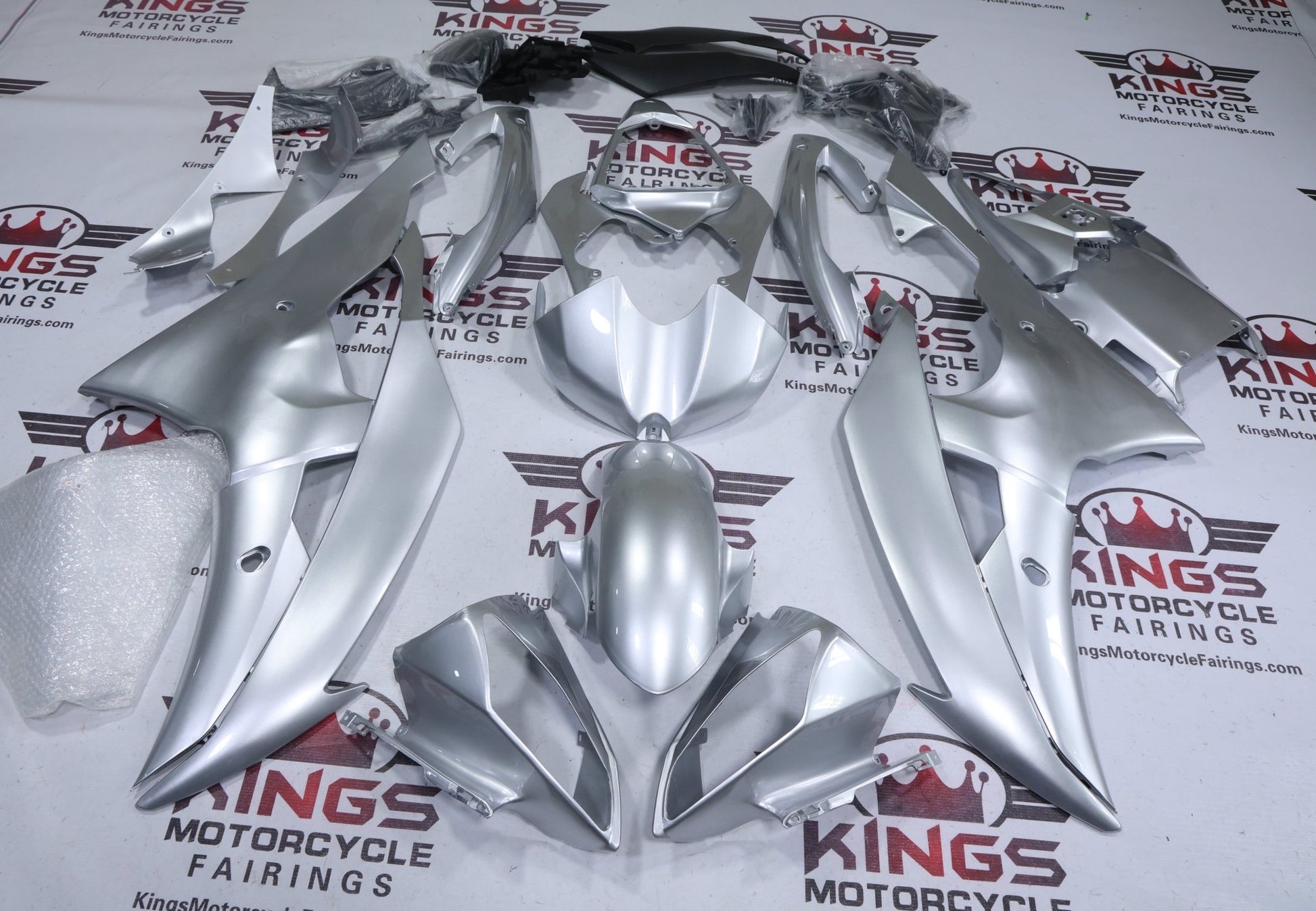 Yamaha YZF-R6 Fairing Kit (2008-2016) All Silver from KingsMotorcycleFairings.com