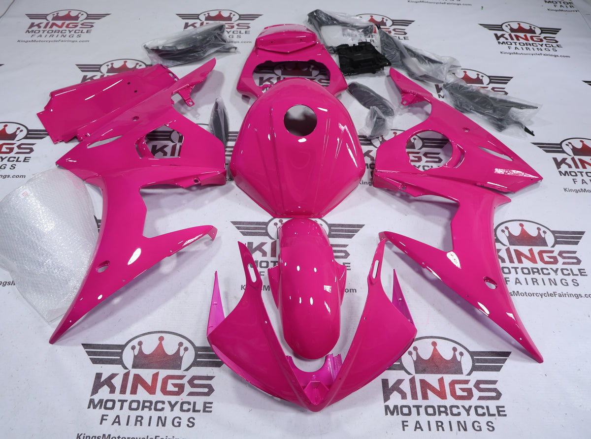 Yamaha YZF-R6 Fairings (2003-2004) All Hot Pink at KingsMotorcycleFairings.com