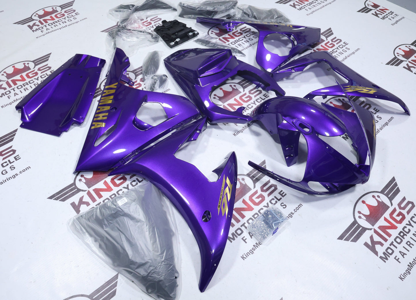 Yamaha YZF-R6 Fairings (2005) Purple, Gold Metallic from KingsMotorcycleFairings.com