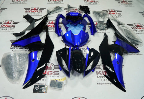Yamaha YZF-R6 Fairings (2008-2016) Blue, Gloss Black at KingsMotorcycleFairings.com
