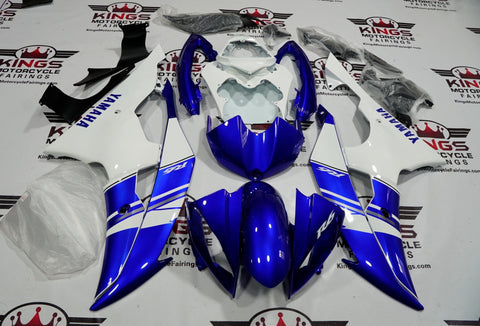 Yamaha YZF-R6 Fairings (2008-2016) Blue, White at KingsMotorcycleFairings.com
