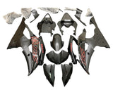 Yamaha YZF-R6 Fairings (2008-2016) Matte Black, Gloss Black, Red Logo at KingsMotorcycleFairings.com