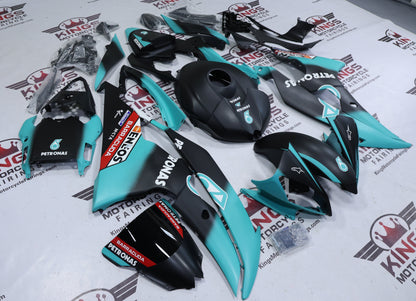 Yamaha YZF-R6 Fairings (2008-2016) Matte Black, Turquoise Petronas Fairings from KingsMotorcycleFairings.com