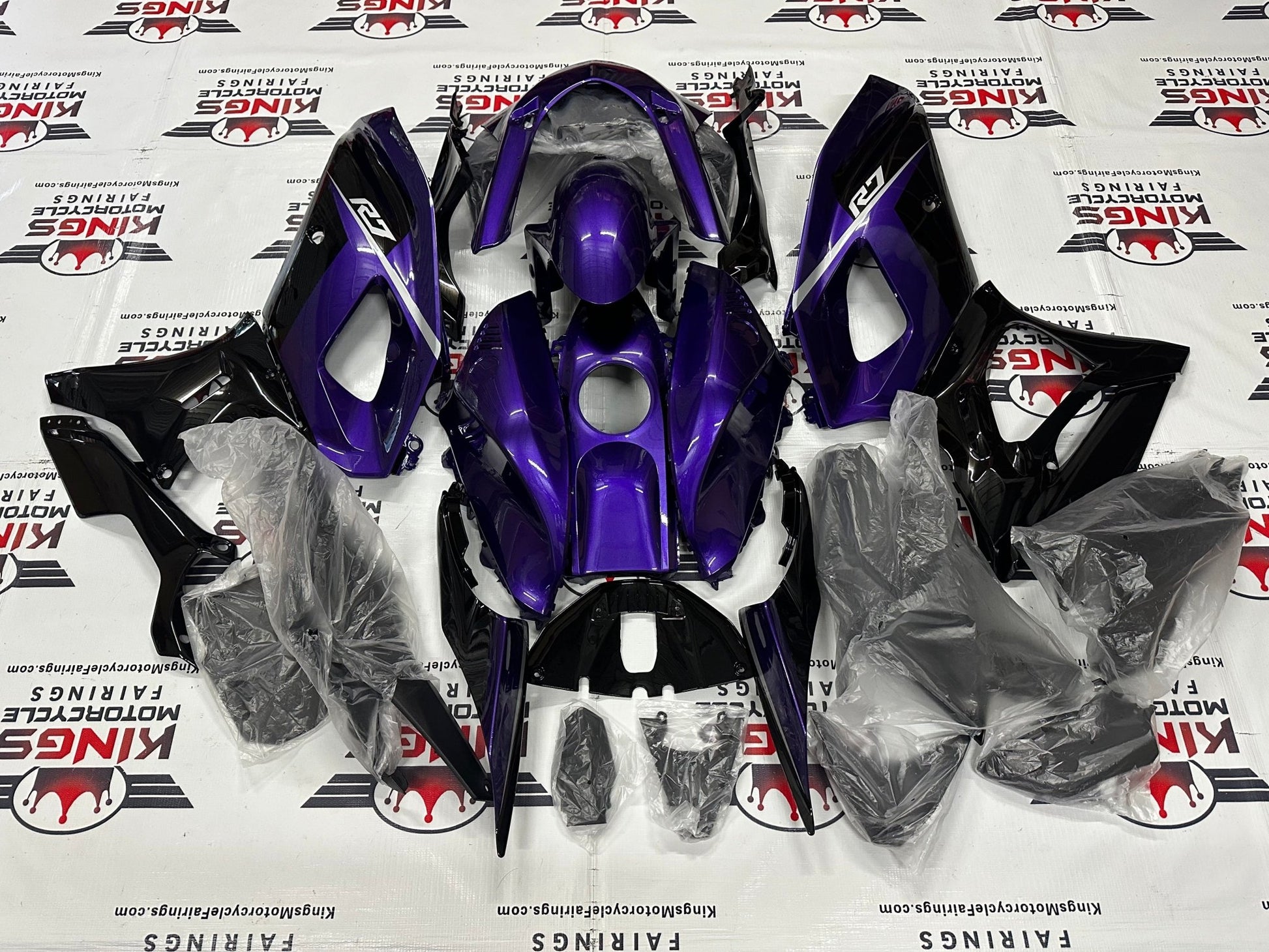 Yamaha YZF-R7 Fairing Pieces (2021-2025) Purple, Black from KingsMotorcycleFairings.com