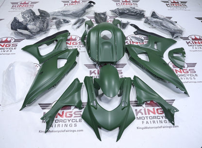 Yamaha YZF-R7 Fairings (2021-2025) All Matte Green from KingsMotorcycleFairings.com