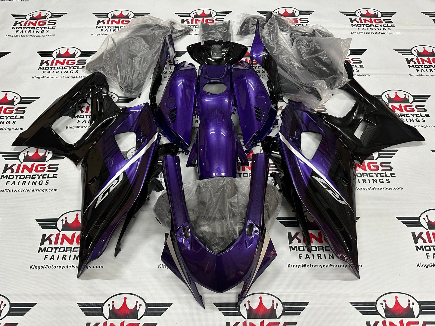 Yamaha YZF-R7 Fairings (2021-2025) Purple, Black at KingsMotorcycleFairings.com