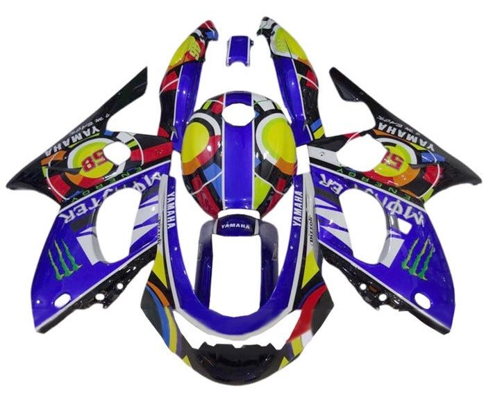 Yamaha YZF600R (1998-2007) Blue, Multicolor, Monster at KingsMotorcycleFairings.com