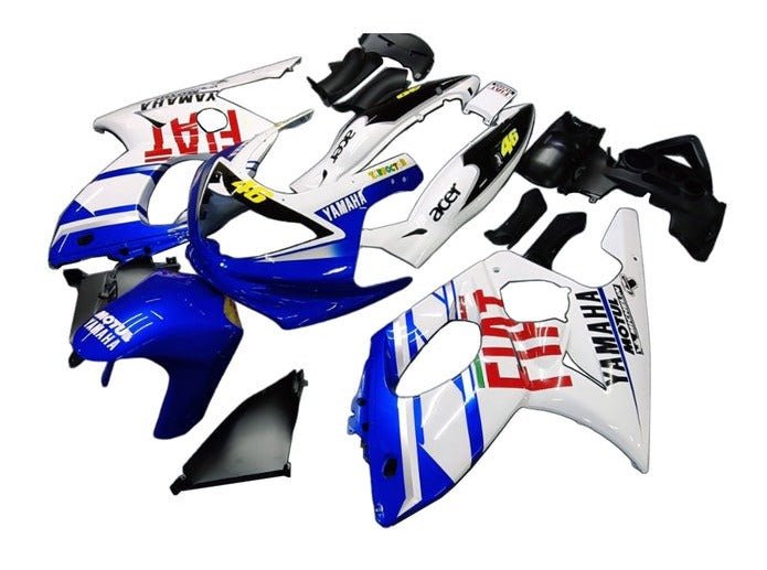 Yamaha YZF600R (1998-2007) Blue, White Fiat at KingsMotorcycleFairings.com
