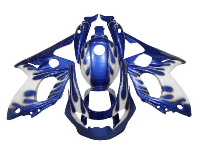 Yamaha YZF600R (1998-2007) Blue, White Flames at KingsMotorcycleFairings.com
