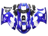 Yamaha YZF600R (1998-2007) Blue, White, Gray Stripes at KingsMotorcycleFairings.com