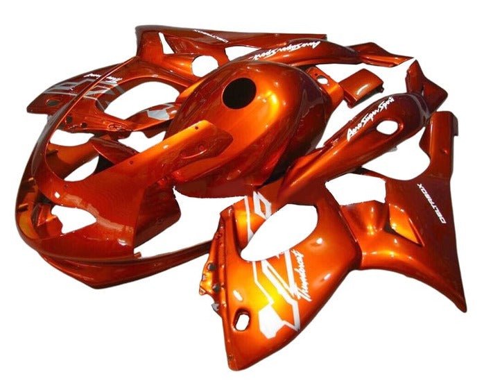 Yamaha YZF600R Fairings (1998-2007) Orange Candy, White at KingsMotorcycleFairings.com