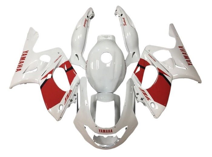 Yamaha YZF600R Fairings (1998-2007) White, Red at KingsMotorcycleFairings.com